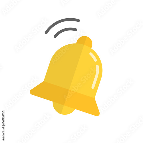 Pop bell icon. Sound of reminders and notifications. Vector.