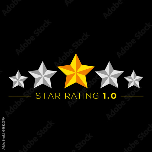 Fototapeta Naklejka Na Ścianę i Meble -  star rating icon vector logo template