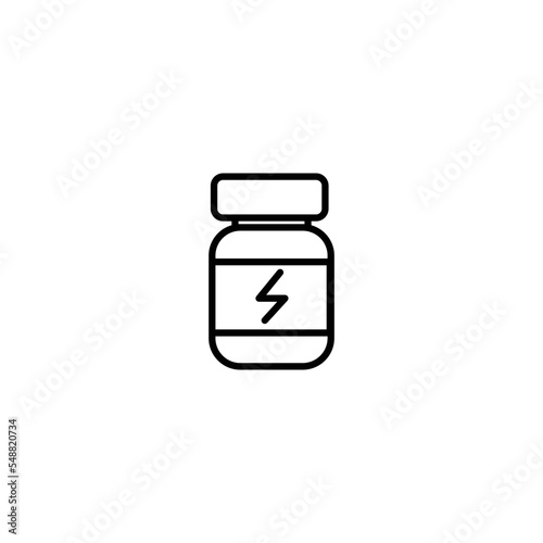 Pill energy icon editable stroke eps 10