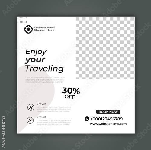 Outdoor adventure social media post banner