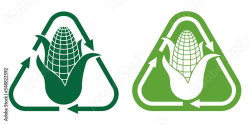 Compostable plastic materials made from corn