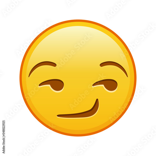 Grinning flirting face Large size of yellow emoji smile