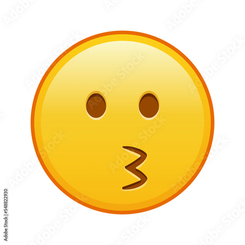 Kissing face Large size of yellow emoji smile