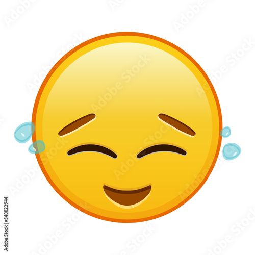 Happy face with tears Large size of yellow emoji smile