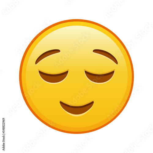 Slightly smiling face Large size of yellow emoji smile