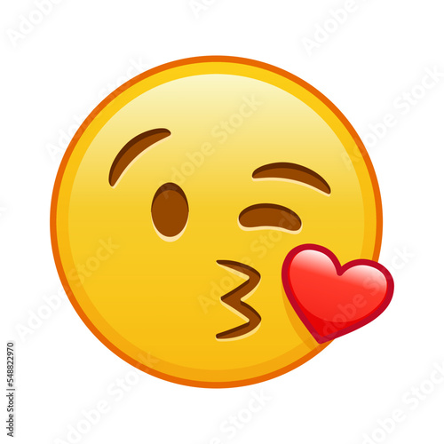 The face that sends a kiss Large size of yellow emoji smile