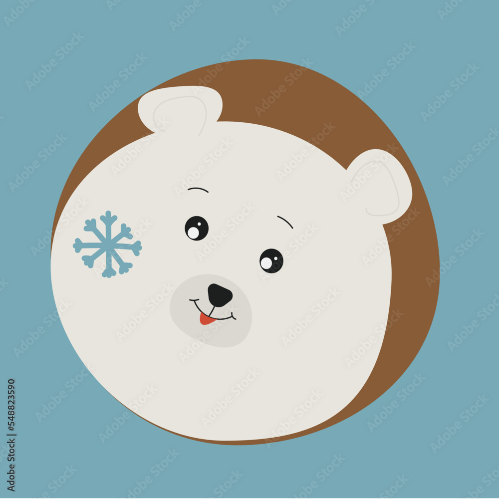 Christmas card with a polar bear Christmas card with a polar bear
