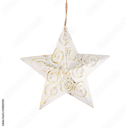 Weihnachtskugel isoliert auf weissem Hintergrund