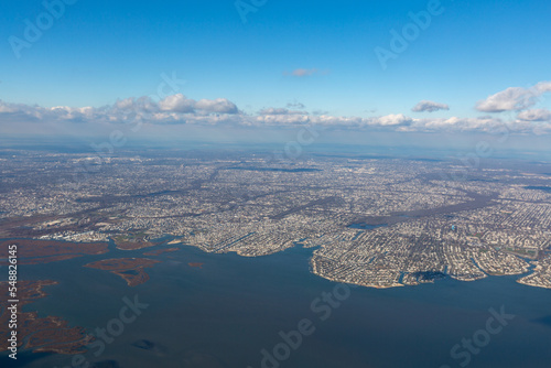 Canvas Print Aerial view of Queens and the south shore of Long Island