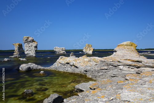 Obraz na płótnie Raukar auf Gotland w salonie