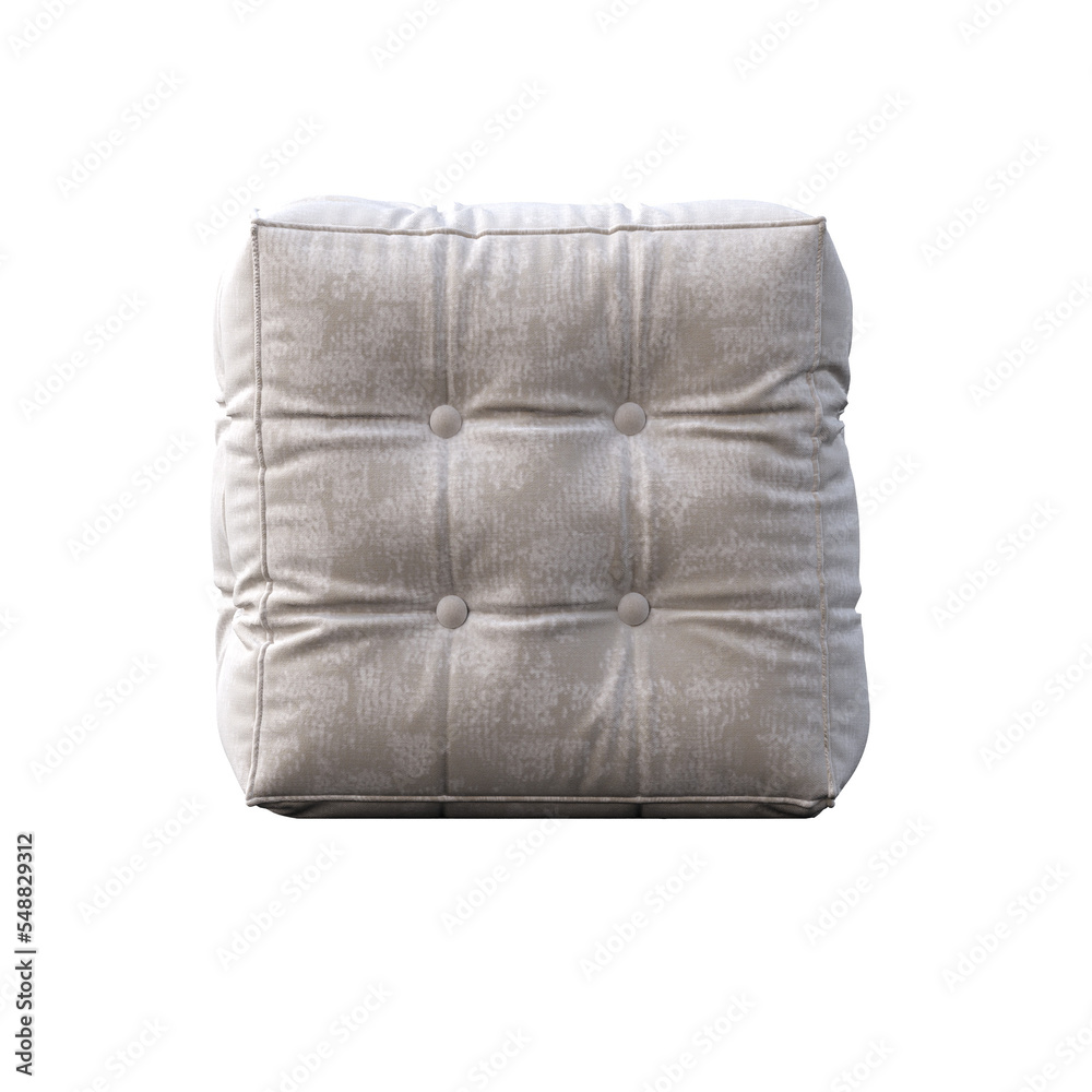 soft pouf isolate on a transparent background, interior furniture, 3D illustration, cg render soft pouf isolate on a transparent background, interior furniture, 3D illustration, cg render
