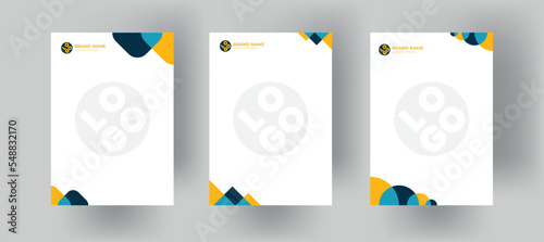 Set of Modern Business Letterhead Design Template, Abstract Design, Corporate Business - Letterhead Template, Multipurpose, elegant concept - Vector EPS file