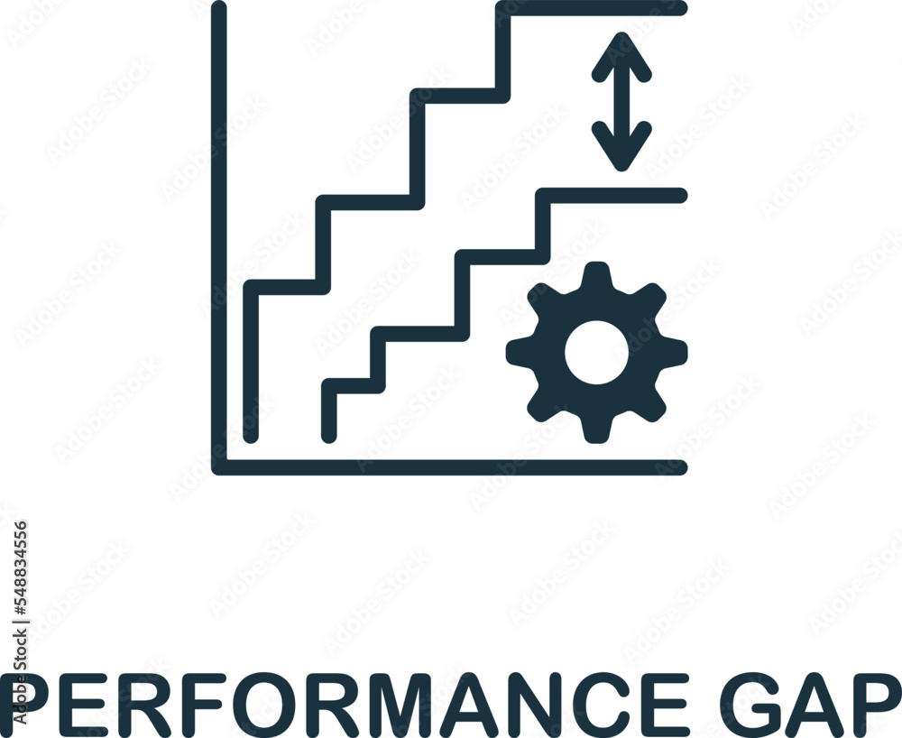 Performance Gap icon. Monochrome simple Talent Development icon for templates, web design and infographics Performance Gap icon. Monochrome simple Talent Development icon for templates, web design and infographics