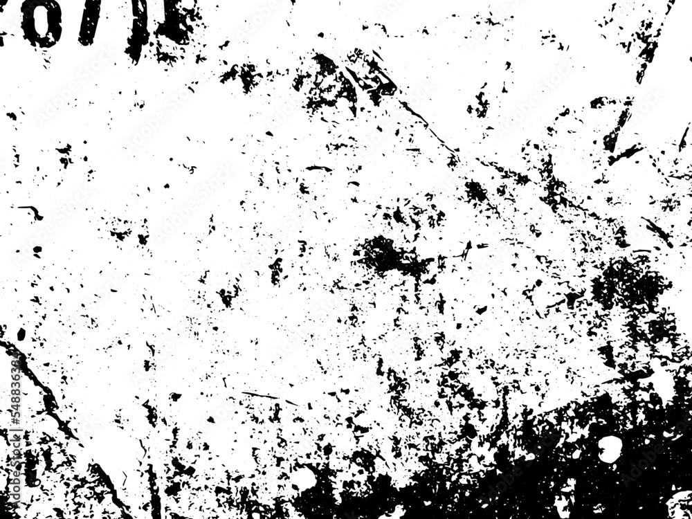 Obraz premium Rustic grunge vector texture with grain and stains. Abstract noise background. Weathered surface. Dirty and damaged. Detailed rough backdrop. Vector graphic illustration with transparent white. EPS10.