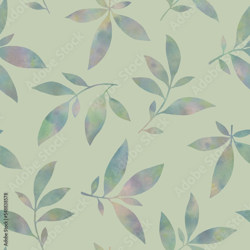 botanical pattern from leaves. Seamless background.