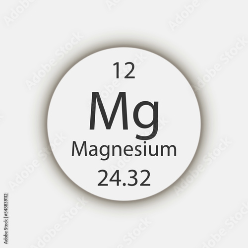 Free Download Magnesium symbol. Chemical element of the periodic table. Vector illustration. - GFXLoad