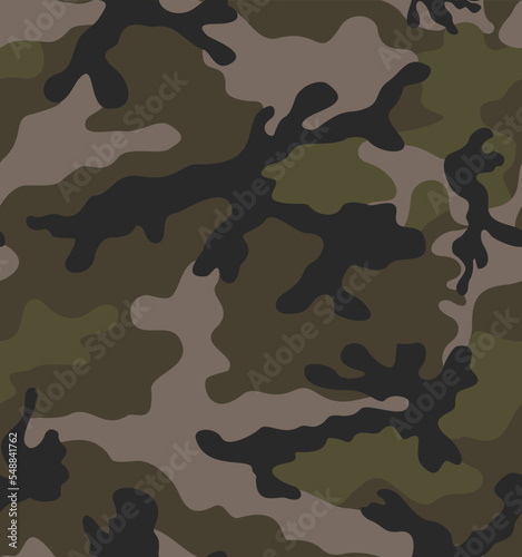 Forest camouflage army pattern seamless trendy background, disguise texture.