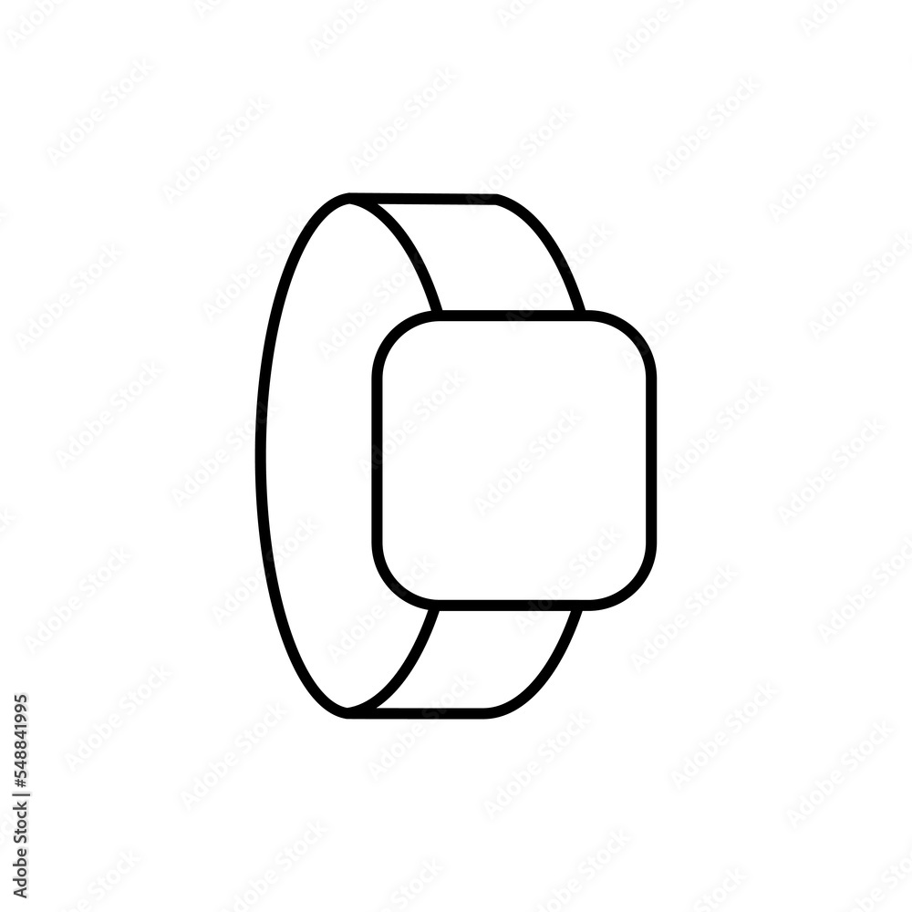 smartwatch or smart watch wearable with apps on screen flat vector icon for apps and websites eps 10 smartwatch or smart watch wearable with apps on screen flat vector icon for apps and websites eps 10
