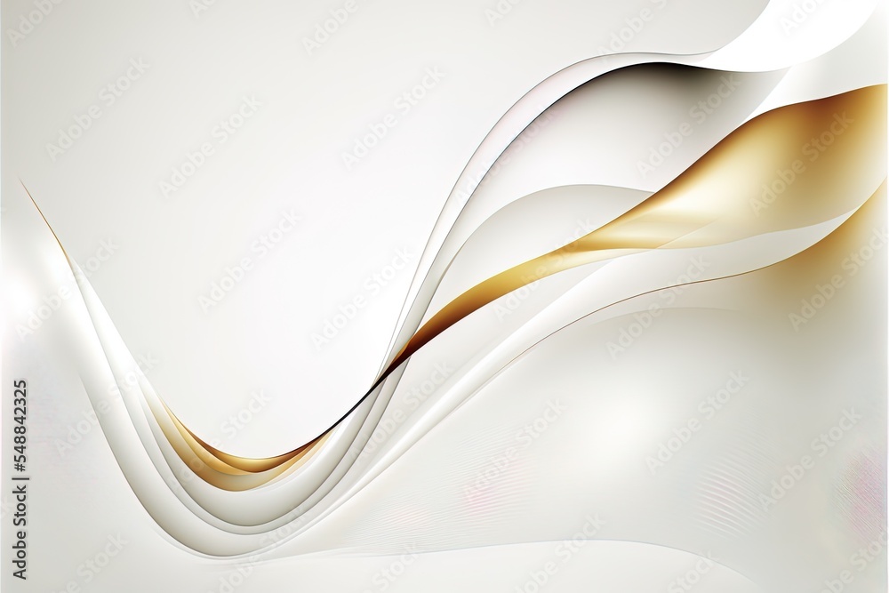 Obraz premium Simple White Background With Smooth Lines In Light Colors