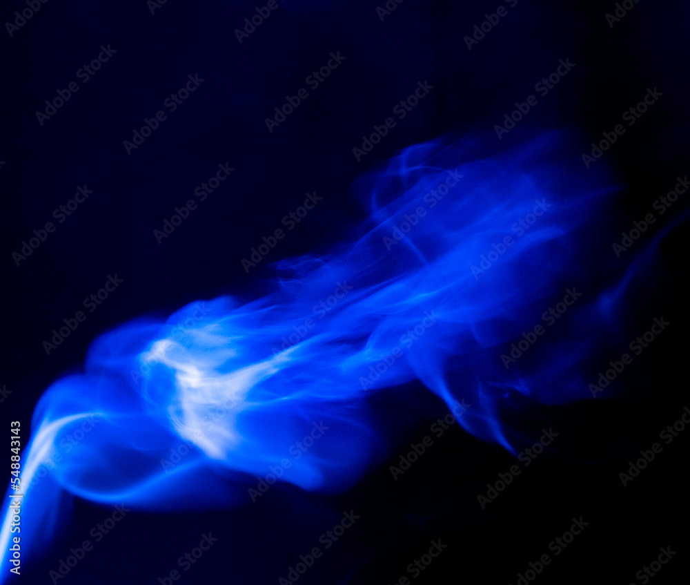 blue incense smoke