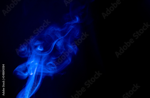 blue incense smoke