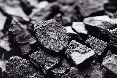Obraz na płótnie Closeup of the grey stones. Natural black and white background