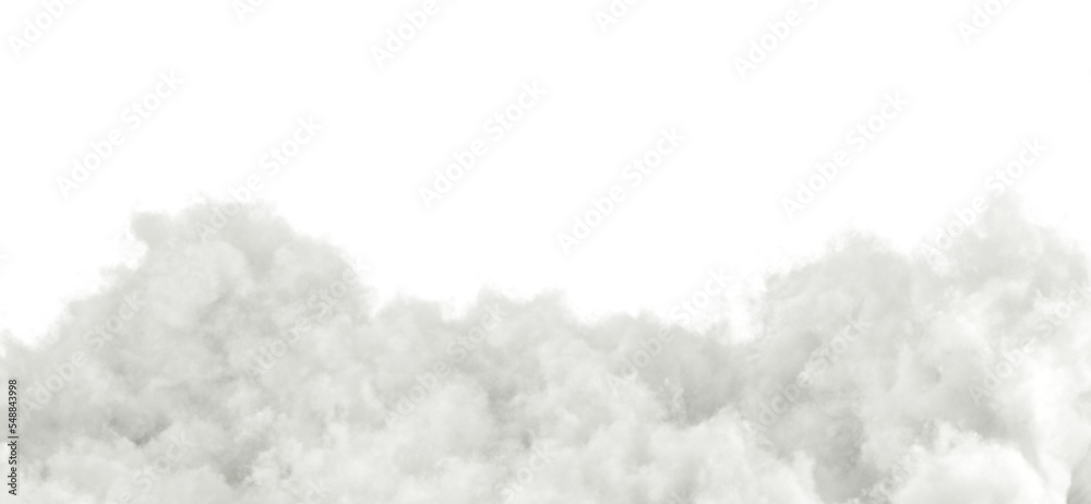 Soft white cloudy cumulus special effect 3d rendering png file