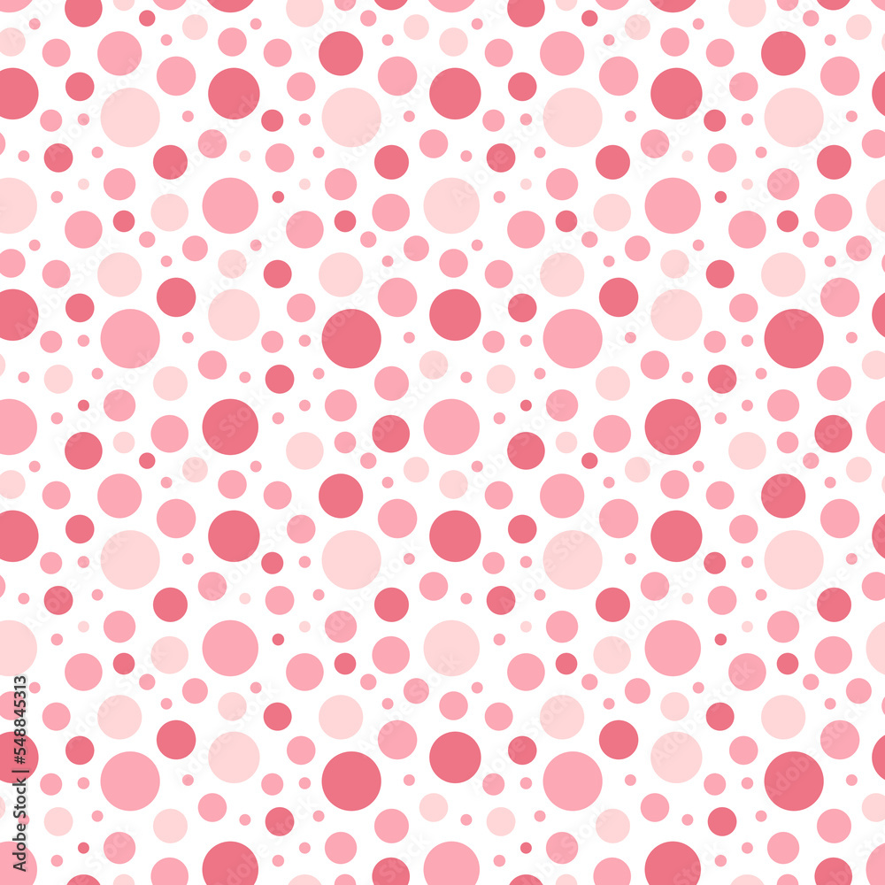 Cute dotted vector seamless pattern isolated on white background. Square composition