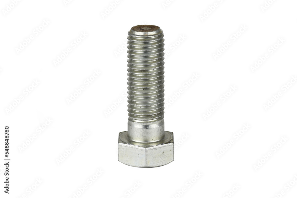 Truss-head bolts, isolated on white Truss-head bolts, isolated on white