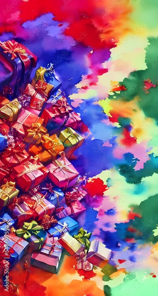 There are piles of presents under the tree, wrapped in glittering paper and topped with bows. Some are small and cubby, others large enough to barely fit under the spruce branches. All around the room There are piles of presents under the tree, wrapped in glittering paper and topped with bows. Some are small and cubby, others large enough to barely fit under the spruce branches. All around the room