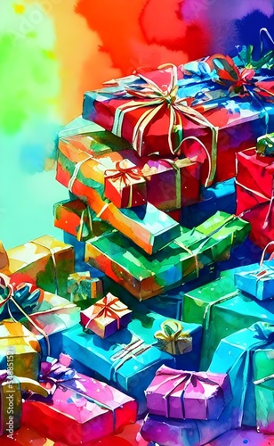 It's Christmas morning, and there are presents waiting under the tree. Bright wrapping paper and shiny bows cover the gifts, and it's hard to tell what's inside. There are small boxes, big boxes, long
