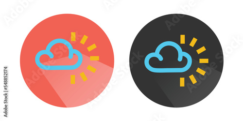 Weather icon, Sunny Cloud, rain, snow, rain drop, snowflake icons, forecast, Climate and Meteorology icons , Weather logo Colorful vector icons 