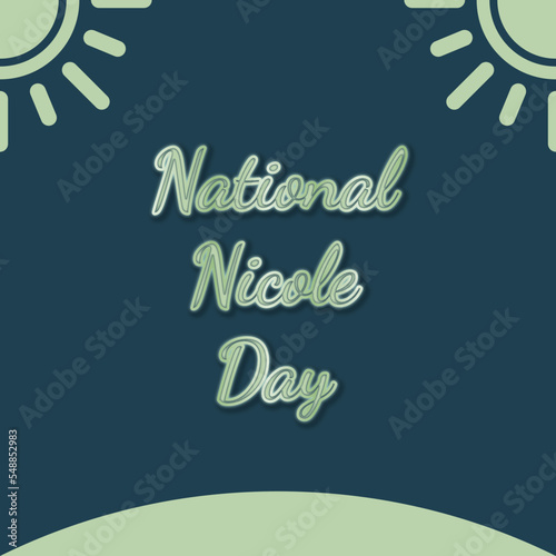 Tableau sur toile National Nicole Day background.