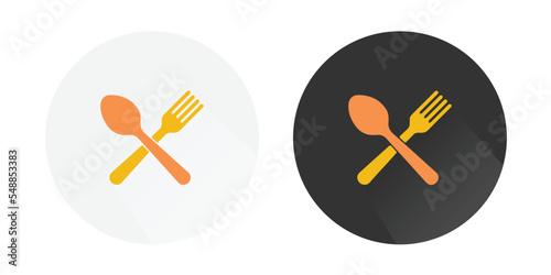 Fork and Spoon Restaurant Icon, Spoon and fork icon, Cutlery icon, restaurant logo Colorful vector icons