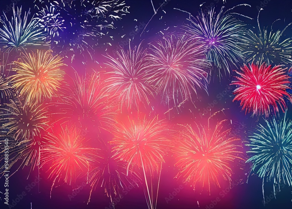 Naklejka premium Fireworks