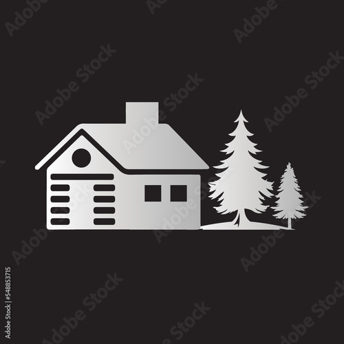 house in the snow icon