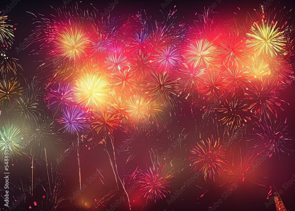 Naklejka premium Fireworks