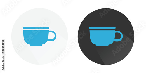 Coffee cup icon, coffee glass, tea cup icon, coffee logo Colorful vector icons