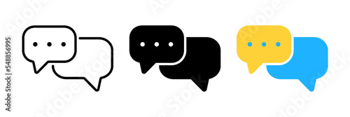Chat Message icon, Talk bubble speech, Chat on line symbol, app Chat Messaging business concept, Vector illustration eps 10 photo