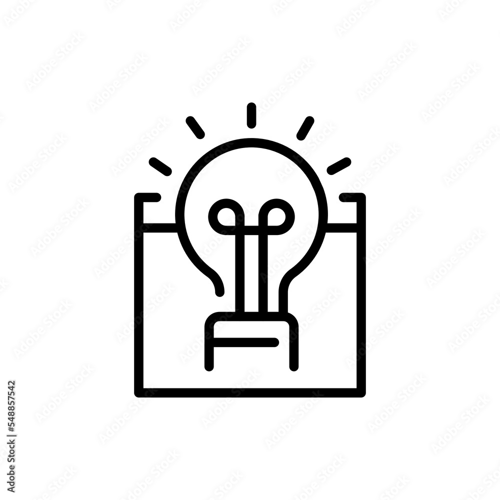 Solution black line icon. Decision solved. Solution black line icon. Decision solved.