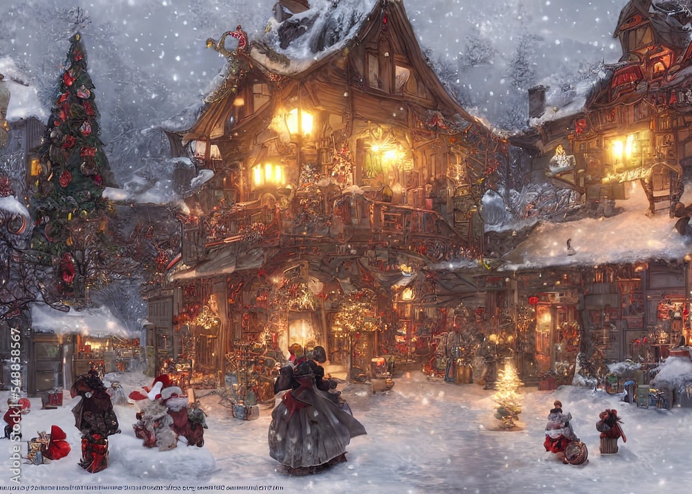 Fototapeta premium Snow Village