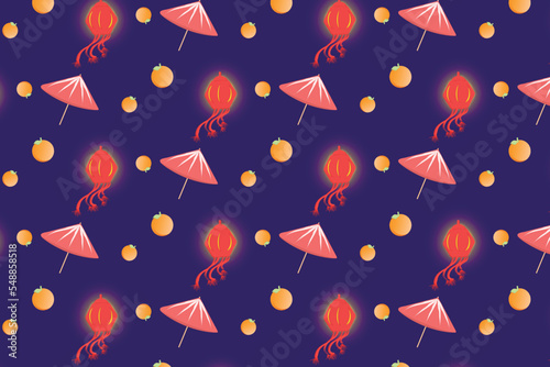 Chinese lanterns pattern
