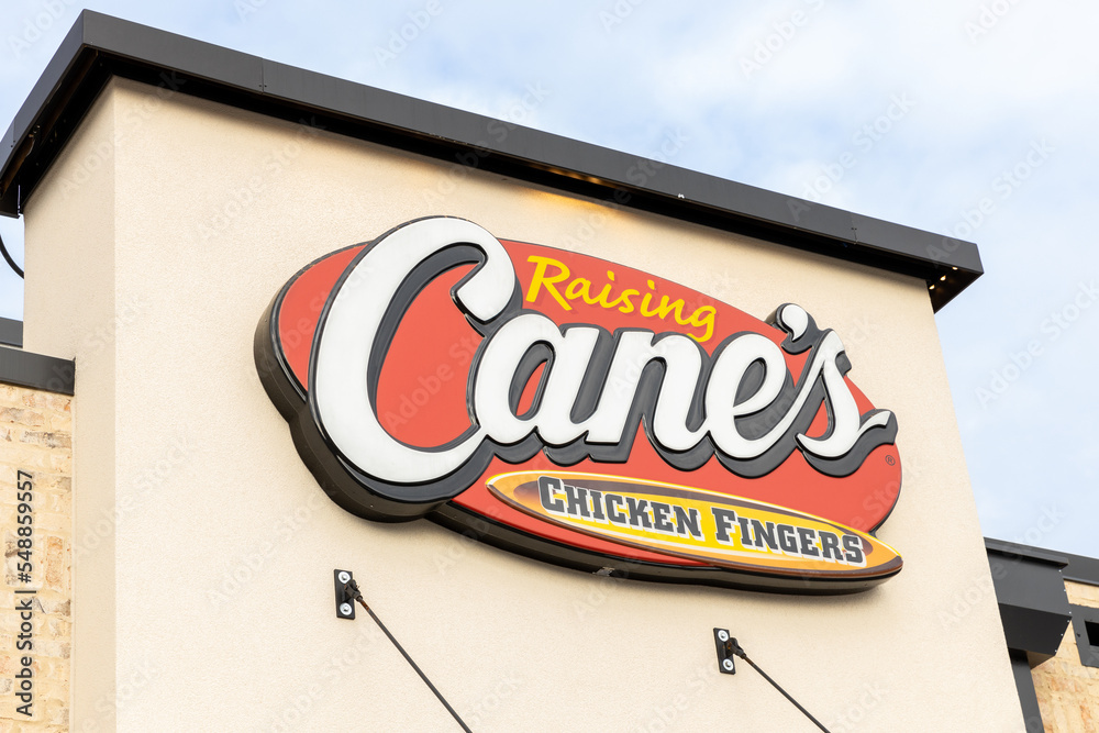 JOLIET, IL, USA NOVEMBER 24, 2022 Raising Cane's is an American fast
