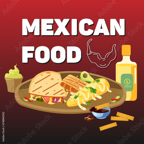 a set of classic food for Latinos