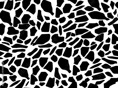 Full Seamless Leopard Pattern Texture Vector. Endless black and white cheetah design for dress fabric print.