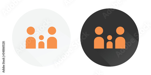 Family, parents and child icon, Family Flat Icon, Parents symbol, Family logo Colorful vector icons