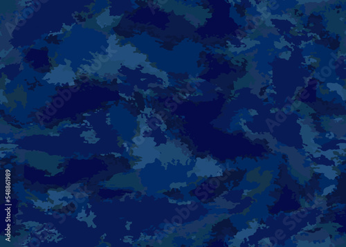 Full seamless watercolor camouflage texture print pattern. Usable for Jacket Pants Shirt and Shorts. Army textile fabric. Unique tie dye military camo. Vector illustration.
