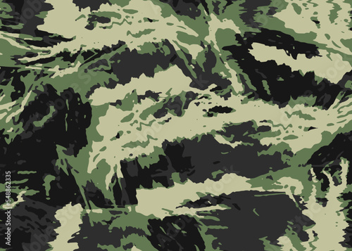 Full seamless abstract military camouflage skin pattern vector for decor and textile. Green army camo design for textile fabric print.