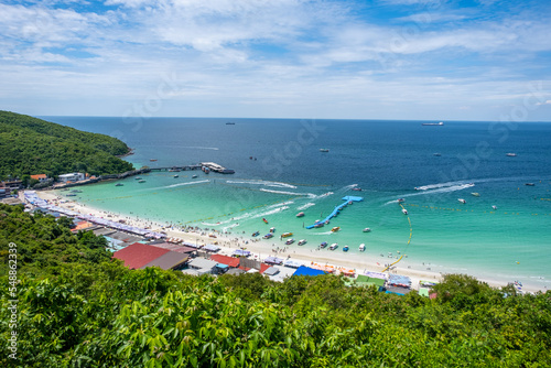 Beautiful view of Tawaan beach in Kohlarn near Pattaya, Thailand
