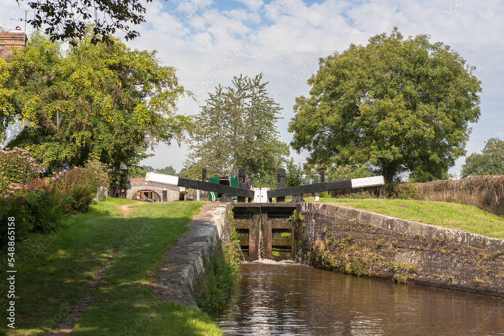 New Marton Top Lock No.2, Llangollen Canal, Shropshire, England New Marton Top Lock No.2, Llangollen Canal, Shropshire, England